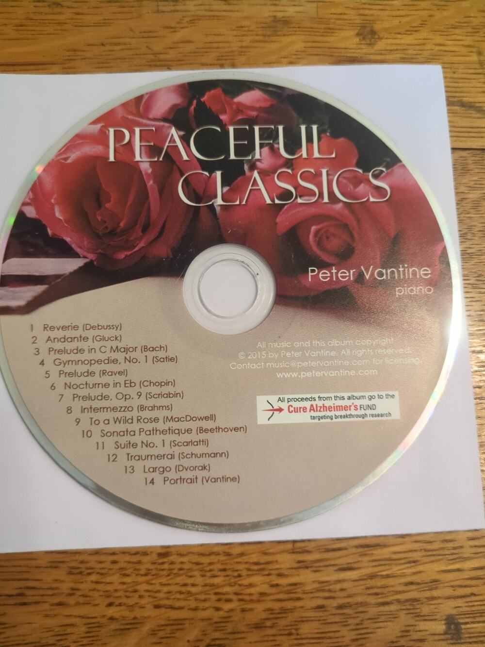 Peter Vantine - Peaceful Classics - Music CD Disc Only